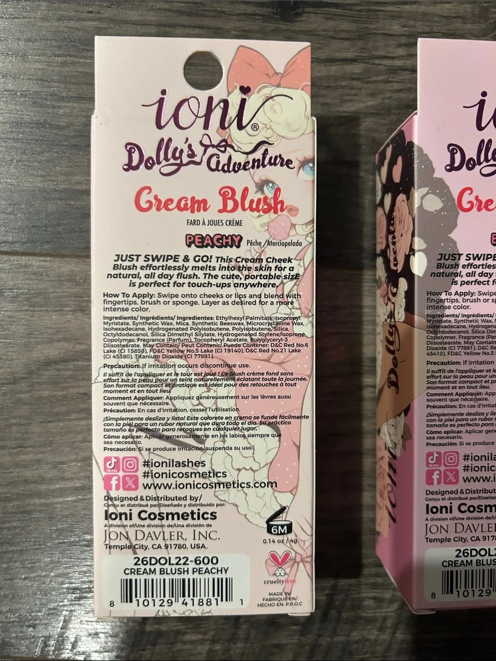 Ioni Dolly’s Adventure Cream Blush Set NEW